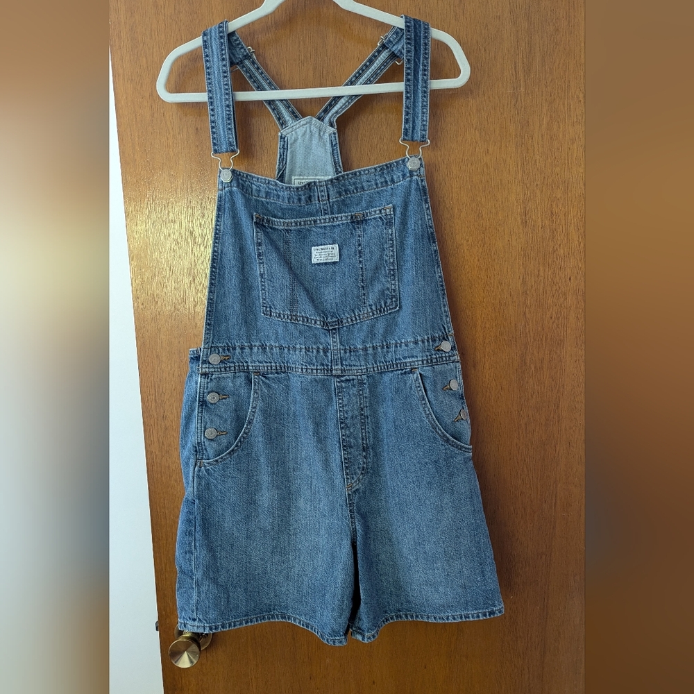 Levi's Blue Denim Overalls Shorts